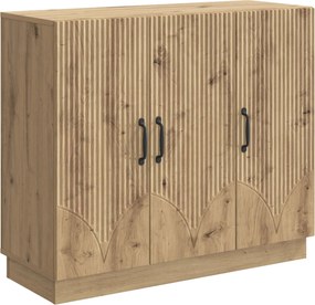 vidaXL Πλαϊνό γραφείο Artisan Δρυς 89 x 34,5 x 77 εκ.
