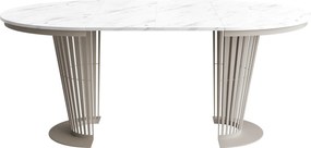 Τραπέζι Elantra Επεκτεινόμενο-Κασμίρ – Λευκό Μάρμαρο-Μήκος: 120 εκ.