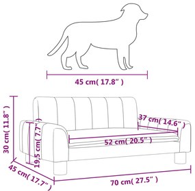 Κρεβάτι Σκύλου Taupe 90 x 53 x 30 εκ. Υφασμάτινο - Μπεζ-Γκρι