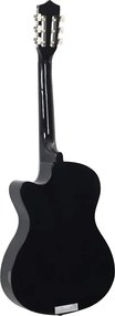 vidaXL Κιθάρα Western Classical Cutaway Σετ 12 Τεμ. 6 Χορδές Μαύρη 38"