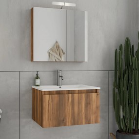 Drop Liberty 75 Baroque Oak 77x47 - Πάγκος με Νιπτήρα &amp; Κρυφοντουλαπο