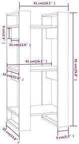 ΒΙΒΛΙΟΘΗΚΗ/ΔΙΑΧΩΡΙΣΤΙΚΟ ΧΩΡΟΥ ΛΕΥΚΟ 41X35X91 ΕΚ. ΜΑΣΙΦ ΠΕΥΚΟ 813860