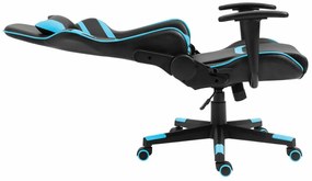 Καρέκλα gaming Mesa 410, Μπλε, Μαύρο, 125x69x67cm, 19 kg, Με μπράτσα, Με ρόδες, Μηχανισμός καρέκλας: Κλίση | Epipla1.gr