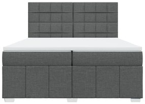 ΚΡΕΒΑΤΙ BOXSPRING ΜΕ ΣΤΡΩΜΑ ΣΚΟΥΡΟ ΓΚΡΙ 200X200 ΕΚ. ΥΦΑΣΜΑΤΙΝΟ 3294076