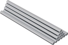 vidaXL Ράβδοι Με Σπείρωμα 12 pcs Ασημί M6 x 120 χλμ Μέταλλο