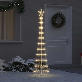 VidaXL LED Χριστουγεννιάτικο Δέντρο Θερμό λευκό 190 cm Μέταλλο