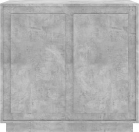 vidaXL Ντουλάπι Γκρι Σκυροδέματος 80x34x75 εκ. Επεξεργασμένο Ξύλο