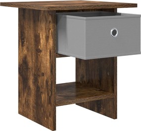 vidaXL Κομοδίνο 2 τεμ. Καπνιστό Δρύς 41 x 40 x 45 εκ