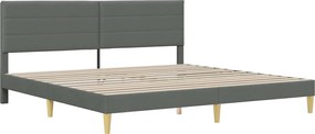 vidaXL Σκελετός Κρεβατιού Σκούρο Γκρι 200 x 200 cm Πολυεστέρας