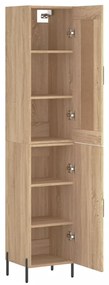 vidaXL Μπουφές Sonoma δρυς 34,5 x 34 x 180 εκ. από Επεξεργασμένο Ξύλο