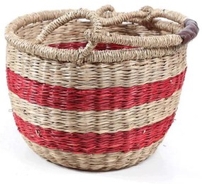 Καλάθι Διακοσμητικό Rossi S 0680089 25x25x16cm Red-Natural Soulworks Seagrass