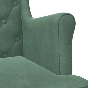 vidaXL Πολυθρόνα Θαλασσί Βελούδο