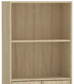 Βιβλιοθήκη Negan pakoworld sonoma μελαμίνης 60x30x120εκ (1 τεμάχια)