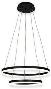 Κρεμαστό Φωτιστικό Οροφής D88059/2 Ακρυλικό LED 3000K-6000K Sunlight-D88059/2-BK-Μαύρο D88059/2-BK