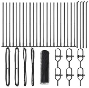 vidaXL Στύλος Περιφράξεων Γκρι 50 x 0,6 m (δίχτυ 13 mm)