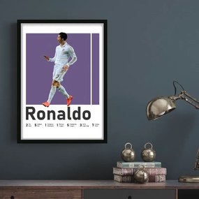 Πόστερ &amp; Κάδρο Ronaldo SC060 30x40cm Μαύρο Ξύλινο Κάδρο (με πόστερ)