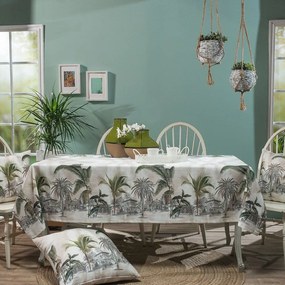 Τραπεζομάντηλο Mombasa Beige-Green Teoran 135X135cm Cotton-Polyester