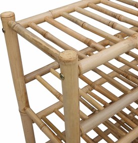 vidaXL Ράφι Παπουτσιών με ράφι Φυσικό 68 x 28 x 63 εκ Μπαμπού
