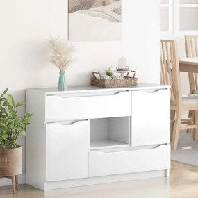 vidaXL Πλαϊνό γραφείο Υψηλής γυαλάδας λευκό 100 x 30 x 65,6