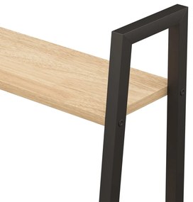 vidaXL Ραφιέρα 4 Επιπέδων Ανοιχτό Καφέ &amp; Μαύρο 56 x 35 x 140 εκ.