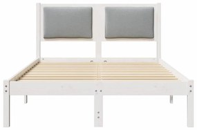 vidaXL Σκελετός Κρεβατιού με κεφαλάρι Ανοιχτό γκρι 120 x 190 cm