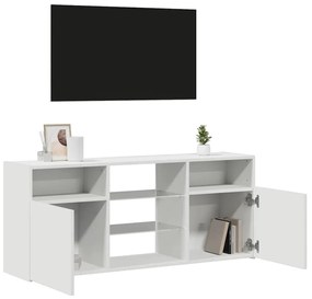 vidaXL Έπιπλο Τηλεόρασης με LED Λευκό 120x30x50 εκ.