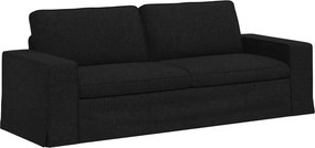 vidaXL Καναπές Μαύρο 222 x 80 x 82 εκ ύφασμα