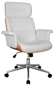 ΚΑΡΕΚΛΑ ΓΡΑΦΕΙΟΥ ΔΙΕΥΘΥΝΤΙΚΗ SUPERIOR PRO HM1108.02 SONAMA-ΛΕΥΚΟ PU 74x74x116Yεκ.