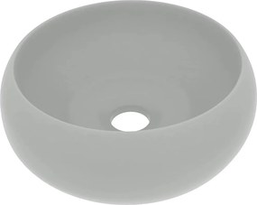 vidaXL Νιπτήρας Πολυτελής Στρογγυλός Αν. Γκρι Ματ 40x15 εκ. Κεραμικός