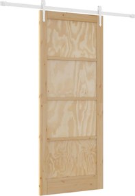 vidaXL Συρόμενη Πόρτα ORKDAL Φυσικό και Λευκό 86 x 211 cm