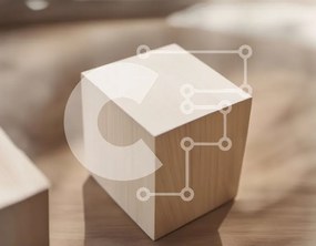 Intra Συλλεκτικό Ξύλινο Παζλ Plywood  4mm - Ξύλινα μπλοκ σε ένα τραπέζι Σε Ξύλινο Κουτί - Διαστάσεις: 10x10 cm – 25 κομμάτια