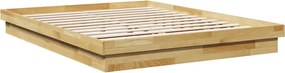 vidaXL Πλαίσιο κρεβατιού χωρίς στρώμα 150x200 cm μασίφ ξύλο δρυς