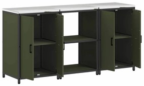 vidaXL Σετ Αποθήκευσης Κουζίνας HATTEM 3 pcs Ελιά Πράσινη