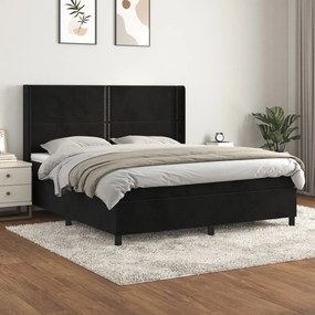 ΚΡΕΒΑΤΙ BOXSPRING ΜΕ ΣΤΡΩΜΑ ΜΑΥΡΟ 180X200 ΕΚ. ΒΕΛΟΥΔΙΝΟ 3132635