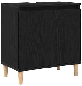 vidaXL Ντουλάπι νιπτήρα Μαύρη δρυς 58 x 33 x 60 εκ. Επεξεργασμένο ξύλο