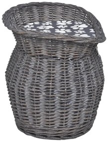 vidaXL Γατόδεντρο/Σπίτι/ Κρεβάτι/Ονυχοδρόμιο με Μαξιλάρι από Ξύλο Ιτιάς