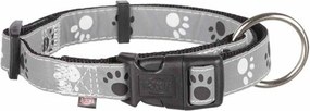 Κολλάρο Σκύλου Trixie Silver Reflect Μαύρο Γκρι S/M 30-45 cm