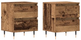 vidaXL Κομοδίνα 2 τεμάχια Παλαιού Ξύλου 40x35x50 εκ. Κατασκευασμένο Ξύλο