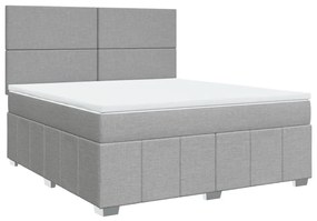 ΚΡΕΒΑΤΙ BOXSPRING ΜΕ ΣΤΡΩΜΑ ΑΝΟΙΧΤΟ ΓΚΡΙ 180X200 ΕΚ. ΥΦΑΣΜΑΤΙΝΟ 3291740