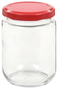 vidaXL Βάζα Μαρμελάδας 96 τεμ. 230 ml Γυάλινα με Κόκκινα Καπάκια