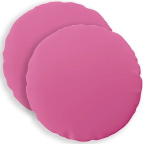vidaXL Κάλυμμα Μαξιλαριού 2 pcs HEERLEN Ροζ Ø 40 cm Πολυεστέρας