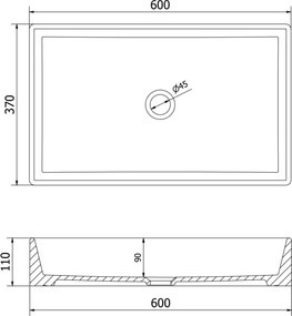Mexen Goya επιτραπέζιος νιπτήρας 60 x 37 cm, λευκός - 22186000