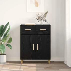 vidaXL Πλαϊνό γραφείο Μαύρη δρυς 34 x 69.5 x 89 εκ Επεξεργασμένο ξύλο