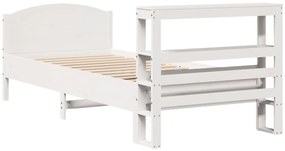 vidaXL Σκελετός Κρεβ. Χωρίς Στρώμα Λευκό 90x200 εκ Μασίφ Πεύκο