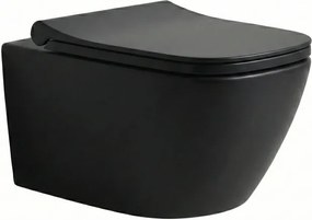 Tema Fresh 5610 Black Matt Rimless - Κρεμαστή Λεκάνη