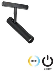 Σποτ Φωτιστικό Μαγνητικής Ράγας LED 5W 3000K Μαύρο 4281800 Magnetic Viokef 4281800 Μαύρο