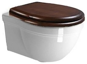GSI Classic 871200W Λεκάνη Κρεμαστή 55cm με κάλυμμα Βαρέως Τύπου ξύλινο μασίφ