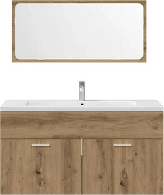 vidaXL Σετ Επίπλων Μπάνιου 3 Τεμαχίων Τεχνίτης Δρυς από Τεχν. Ξύλο