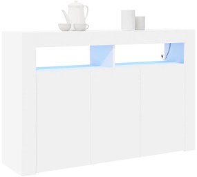 vidaXL Λευκός Μπουφές Λευκός Τεχνητό ξύλο 116 x 30 x 75 εκ Μοντέρνος