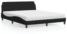Κρεβάτι Μαύρο 160x200 εκ. Υφασμάτινο